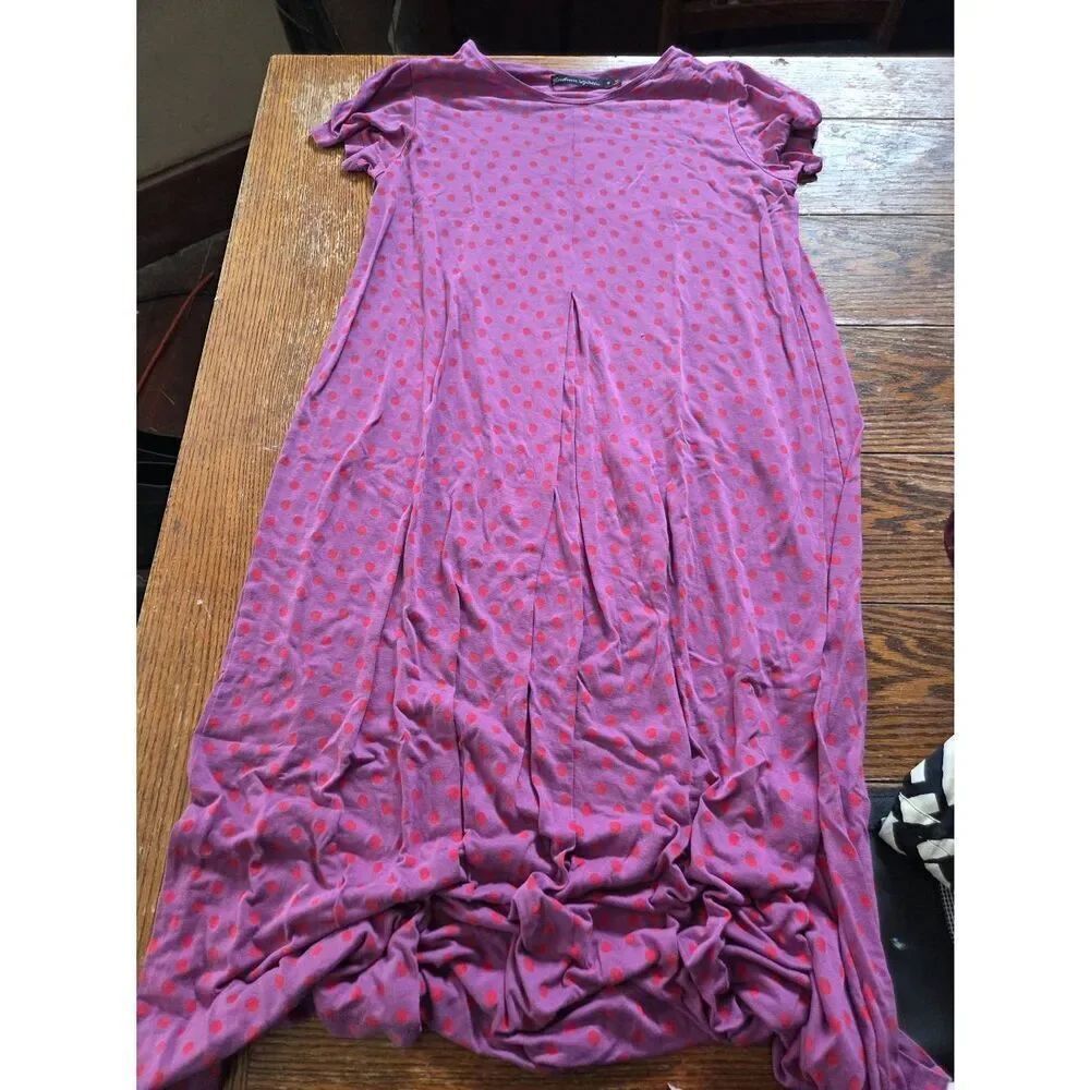 Gudrun Sjoden pink&purple polkadot dress sz Small